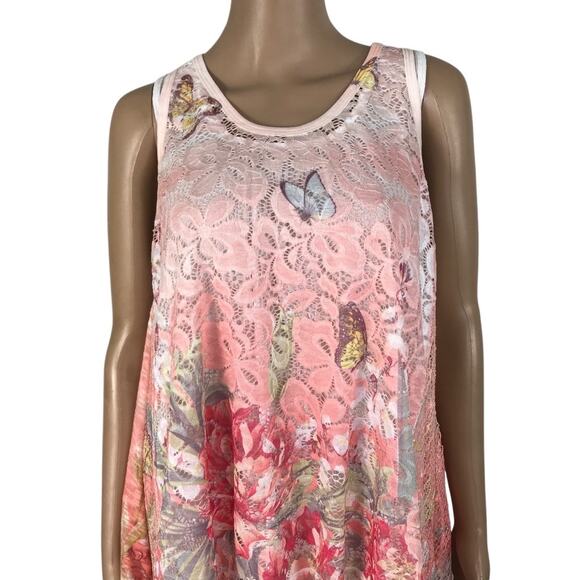 MODA LUCIDO Italian Crochet Lace Dress M Overlay Cottage Fairy Boho Preppy NWT - Picture 3 of 12